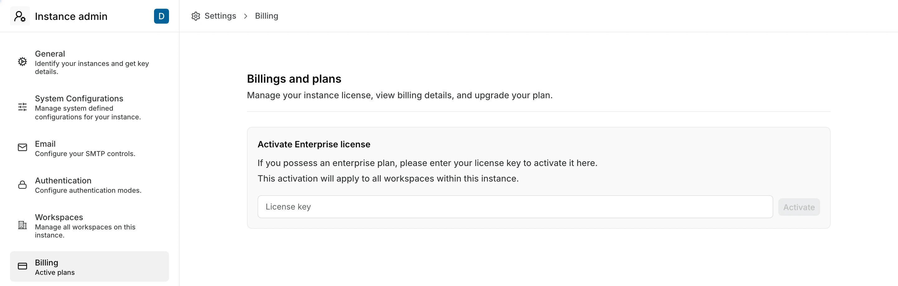 Billing in God mode before activation