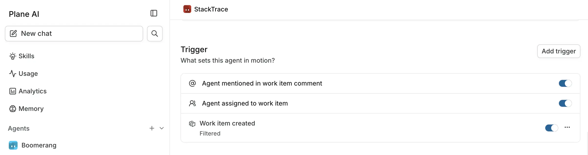 The comment editor's mention picker offering an agent alongside teammates
