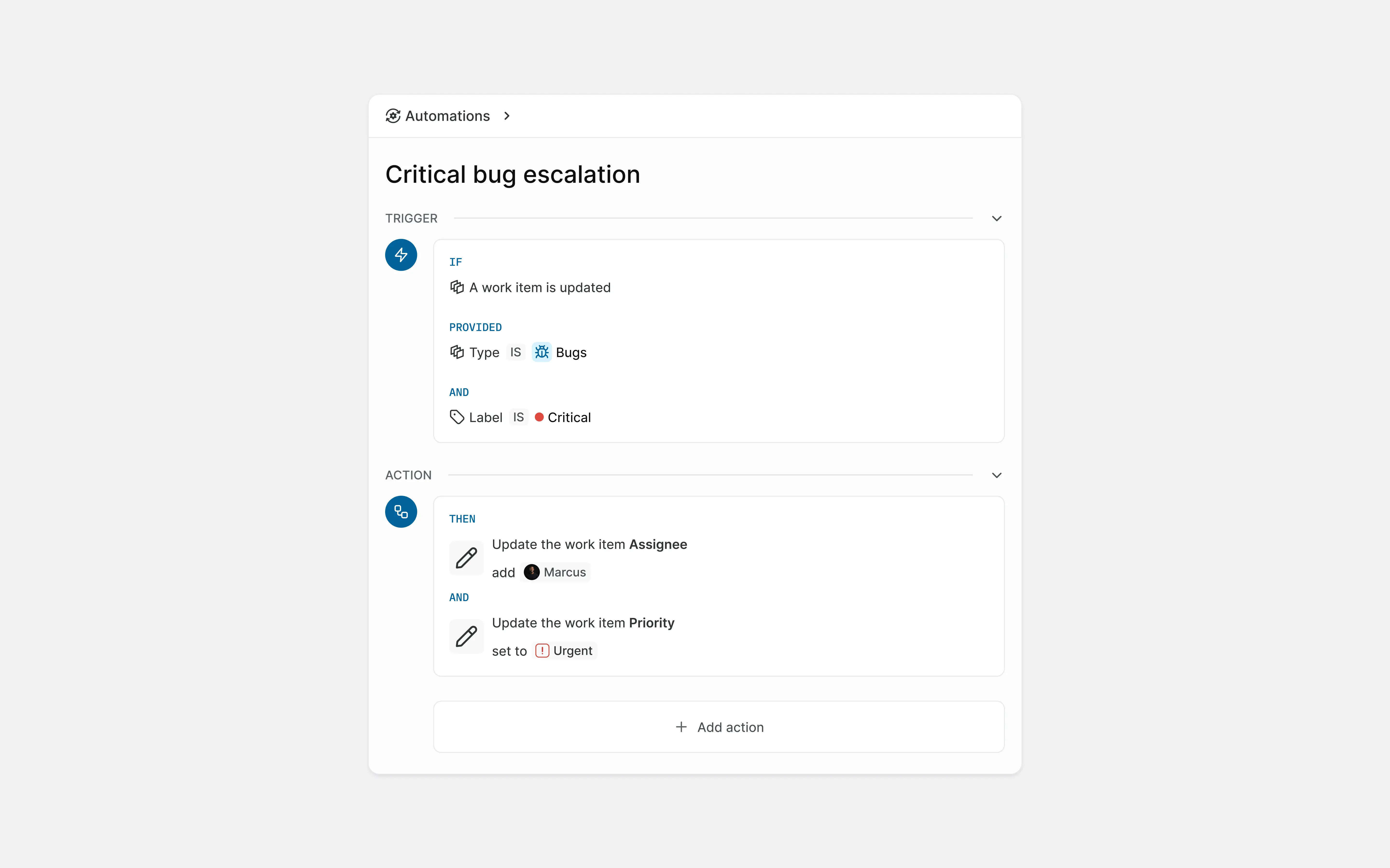 Automation builder