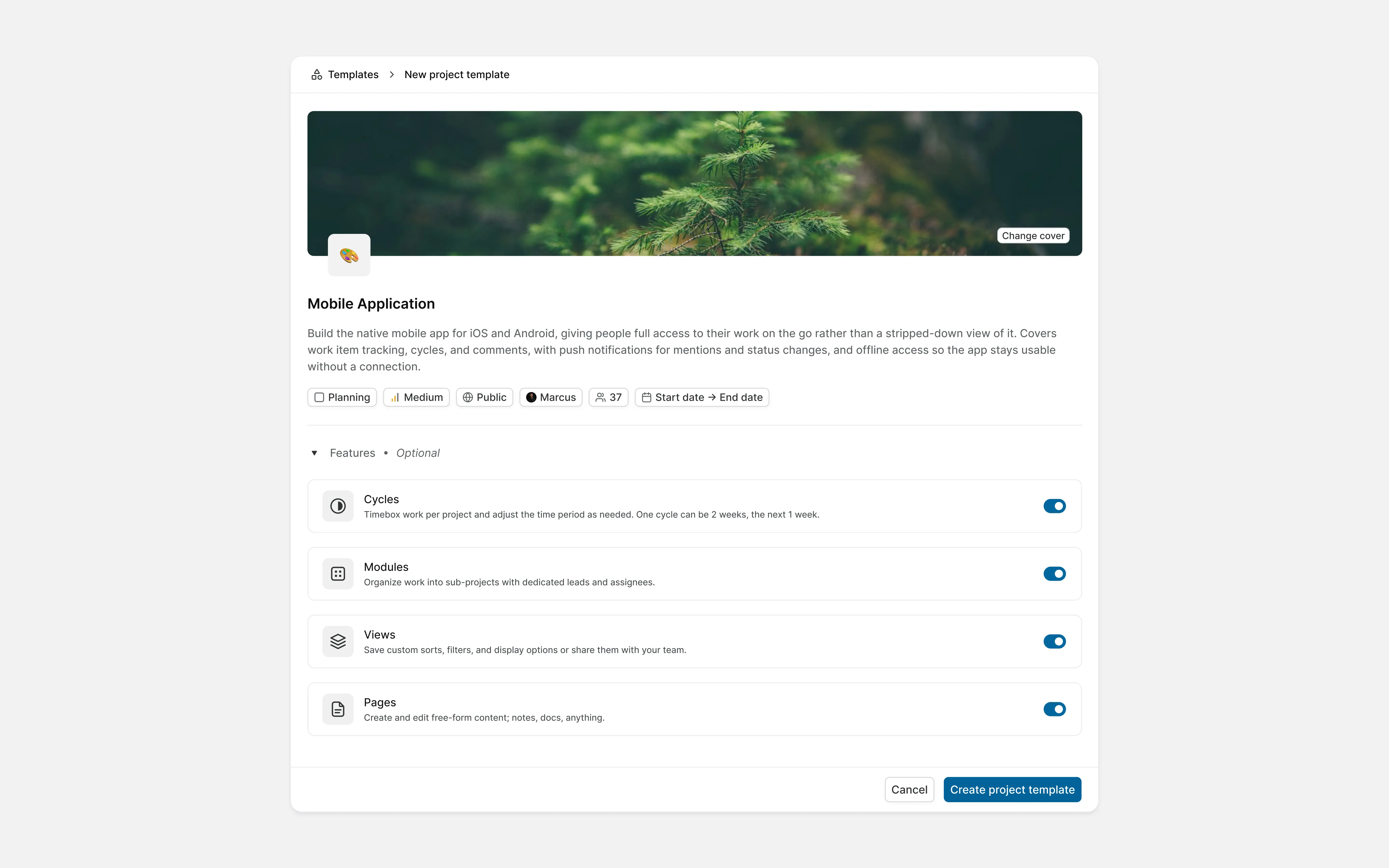 Project template