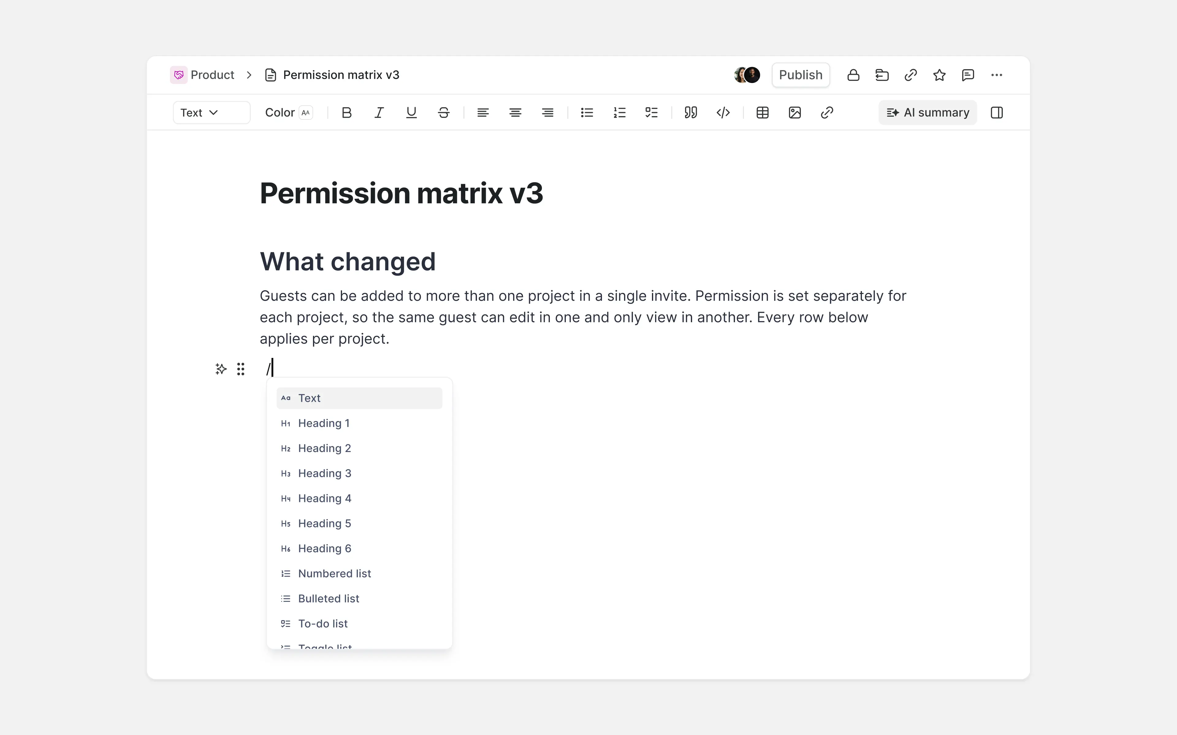 Workspace wiki