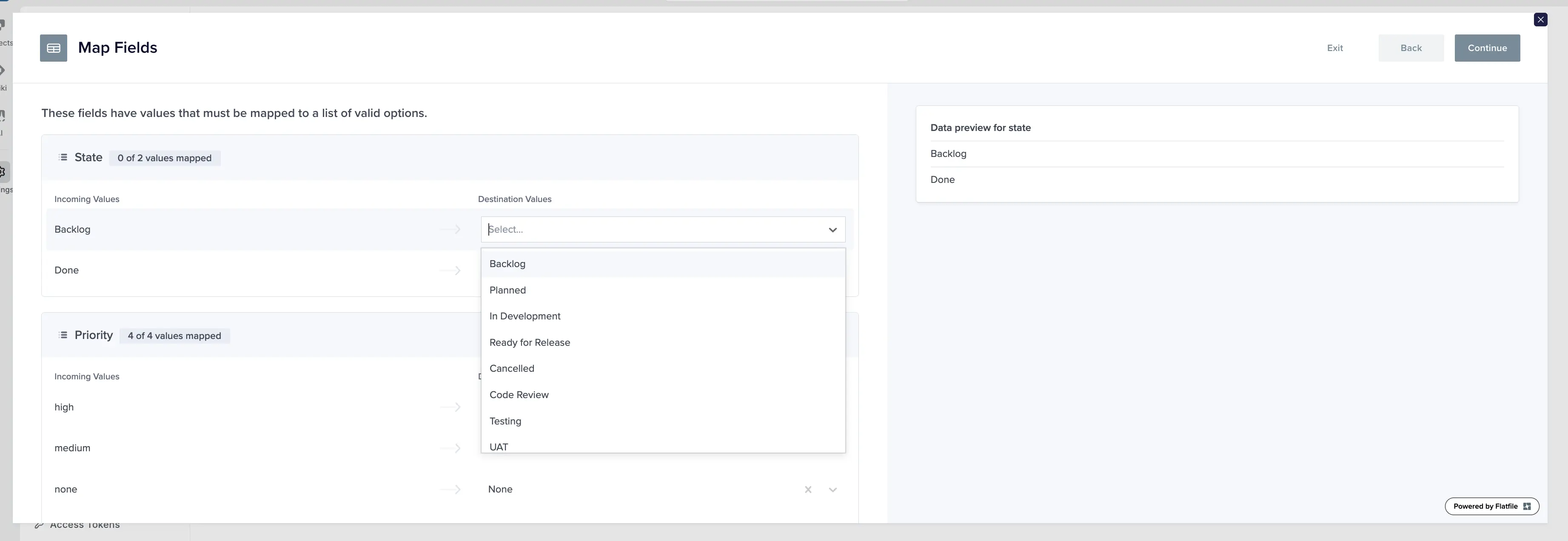 Validate field values