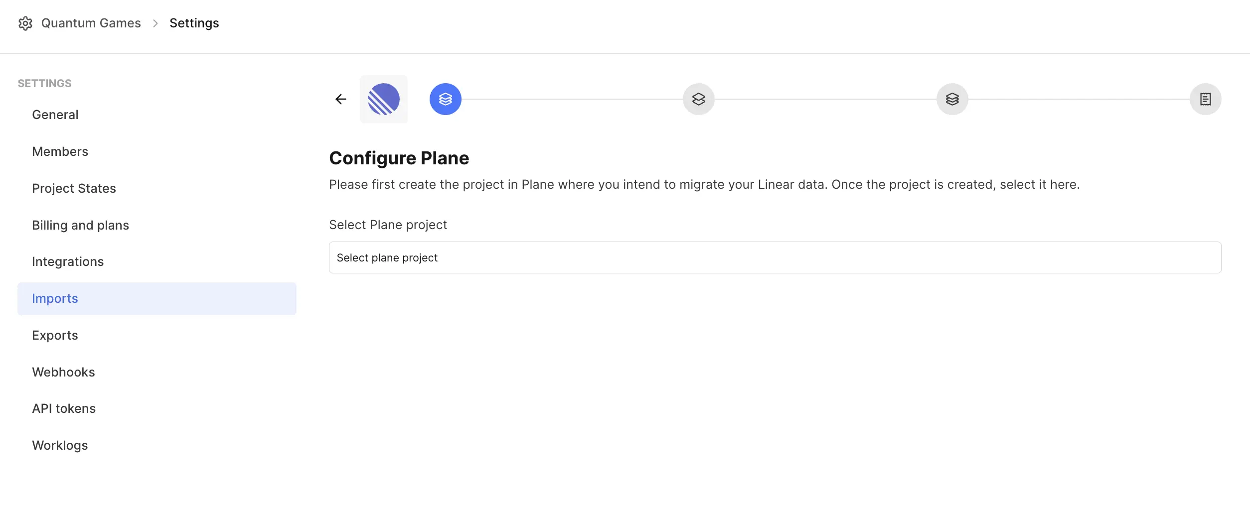 Configure Plane