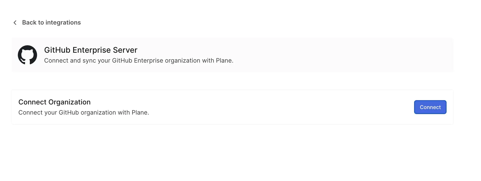 Connect GitHub Enterprise organization