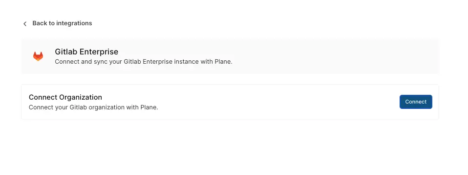 Connect GitLab Enterprise organization