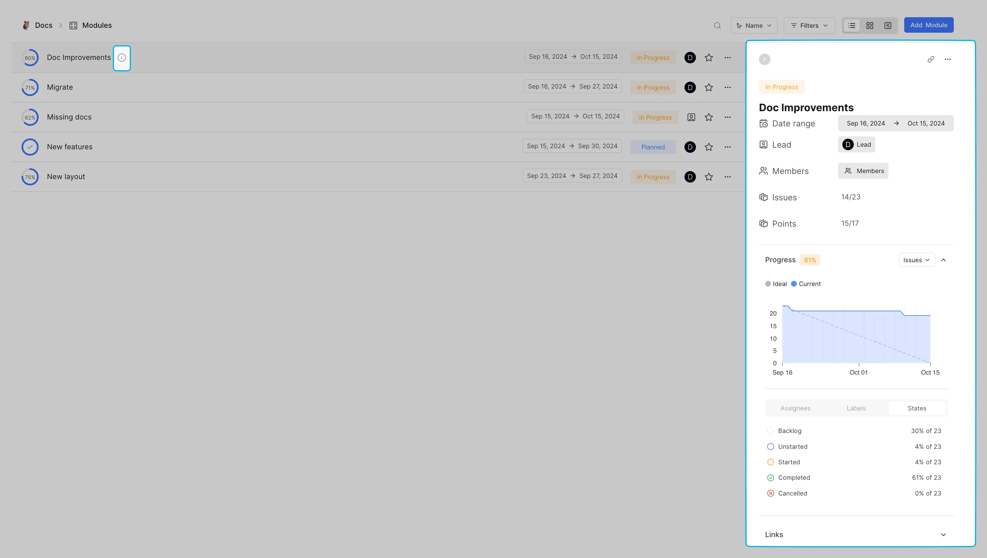 View Module details