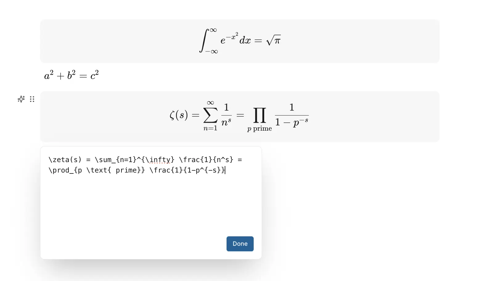 Math equations