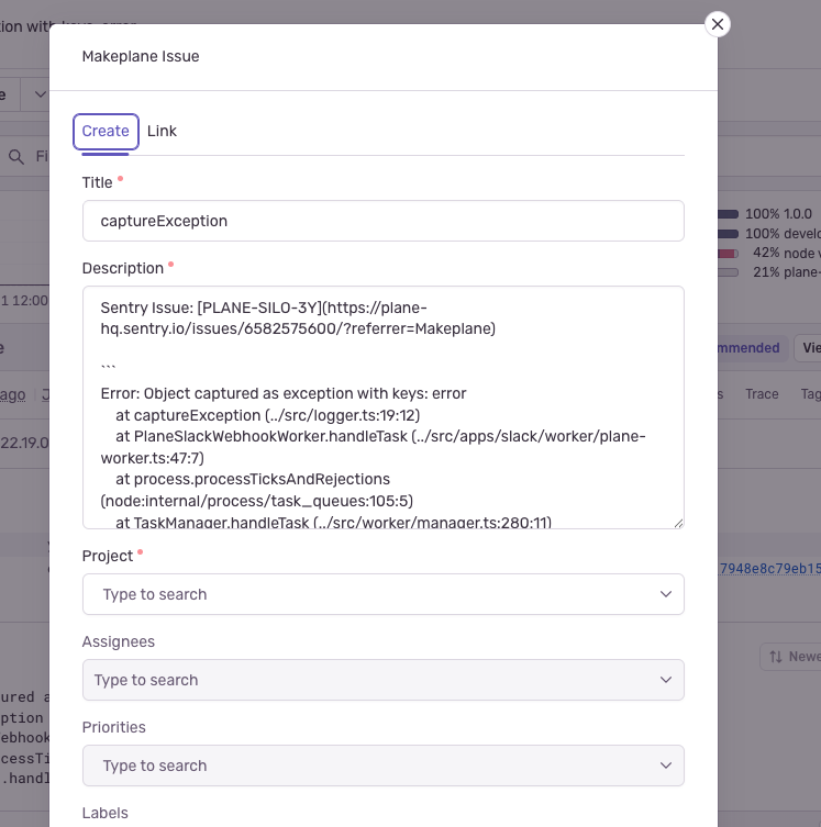 Create / Link Work Item