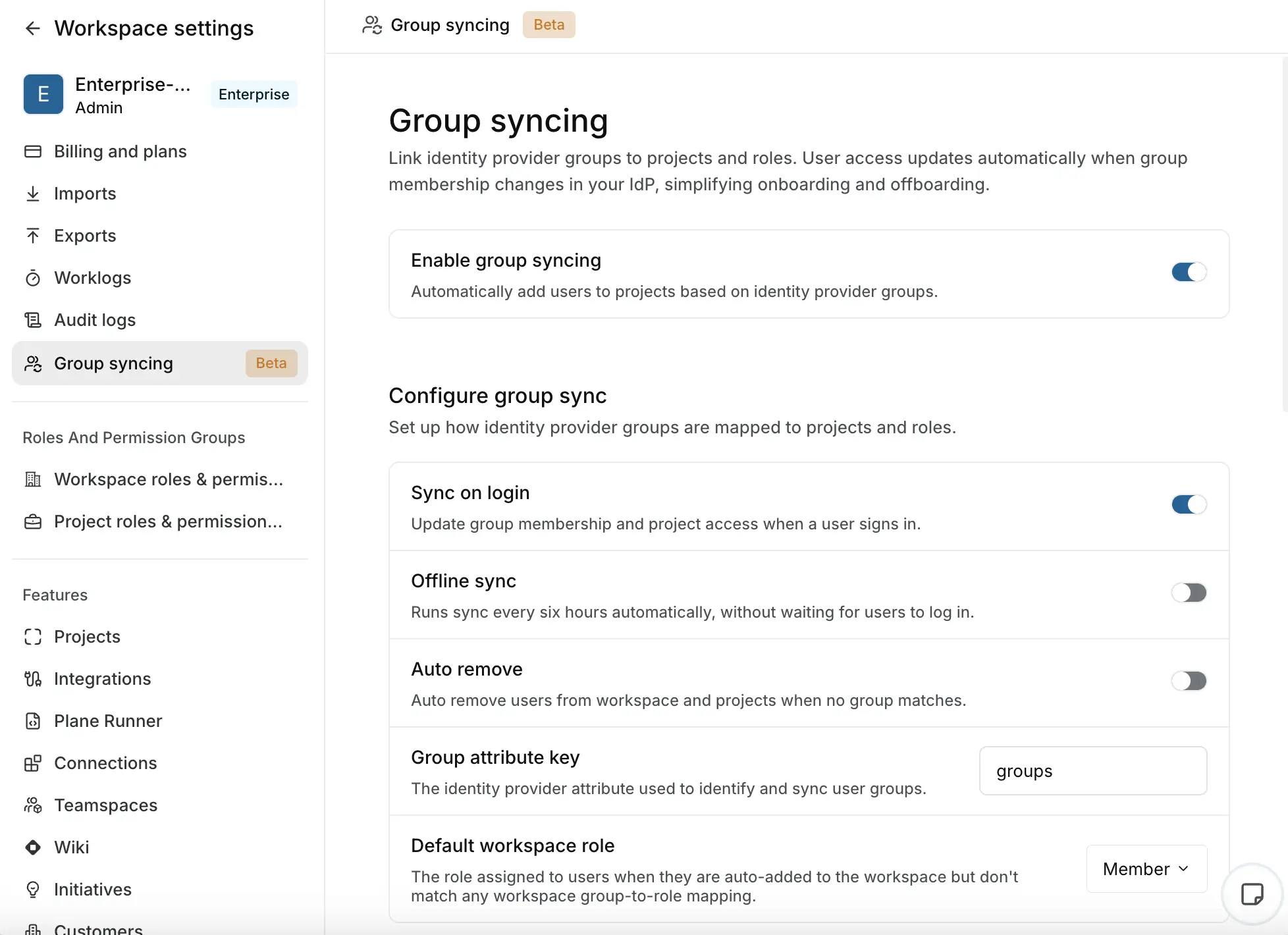 Group syncing